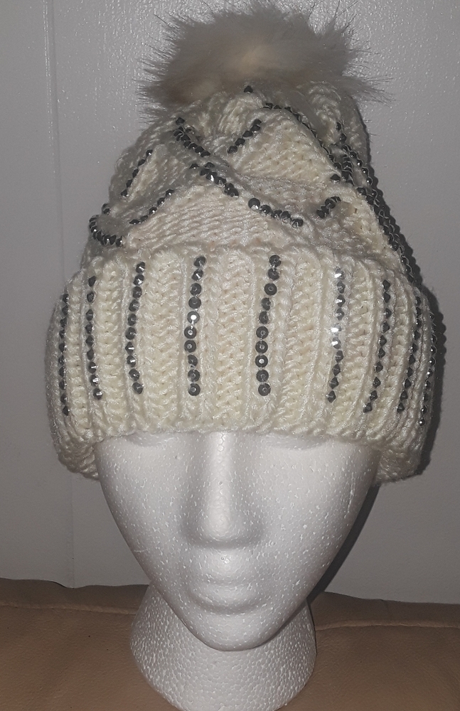 White beanie hat